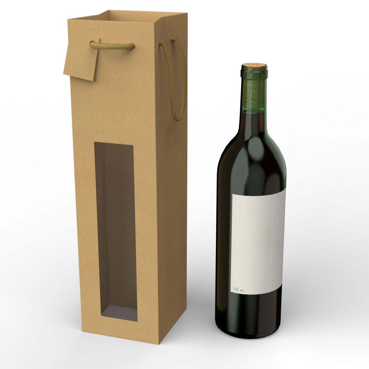 Kraft papirnate vrećice za vinske boce 75 cl.