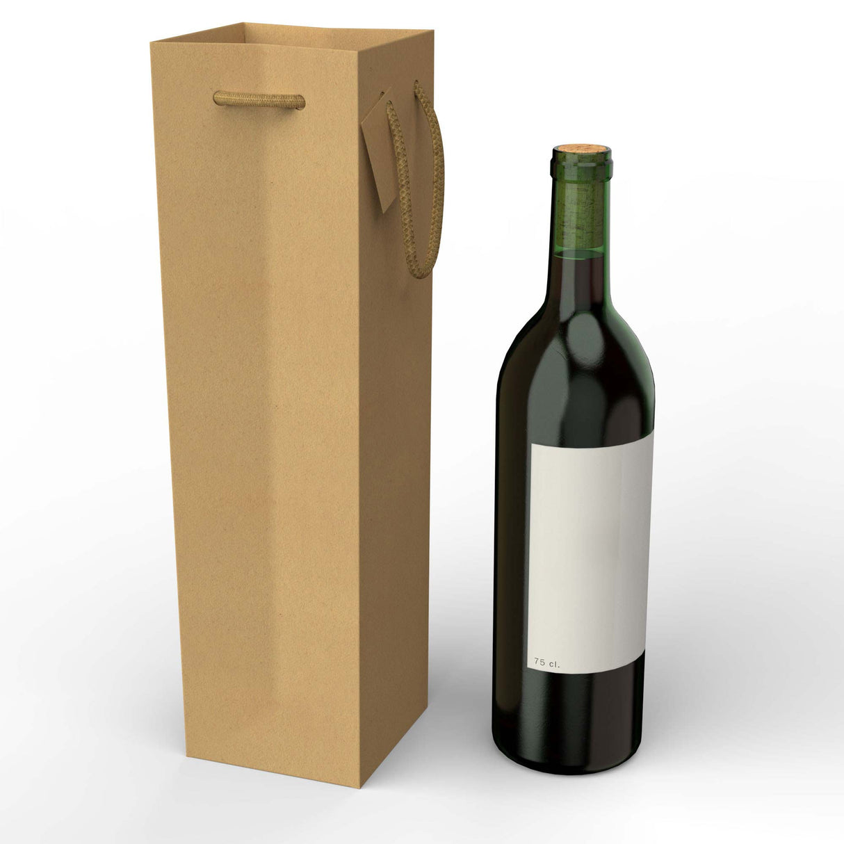 Kraft papirnate vrećice za vinske boce 75 cl.