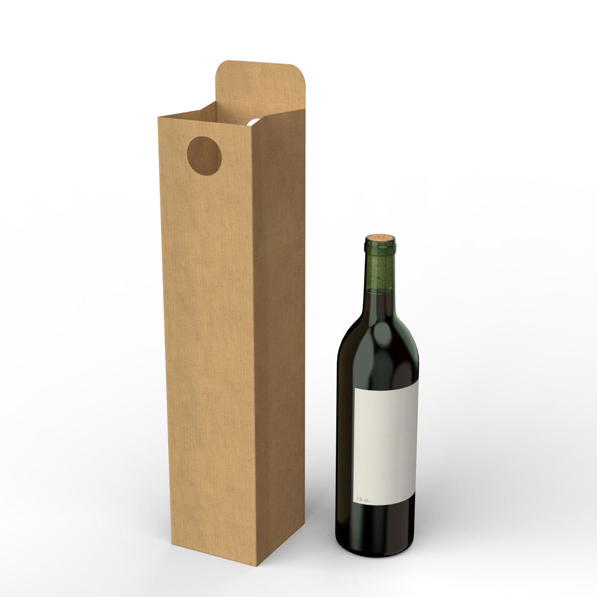 Kartonska kutija za vinske boce 75 cl.
