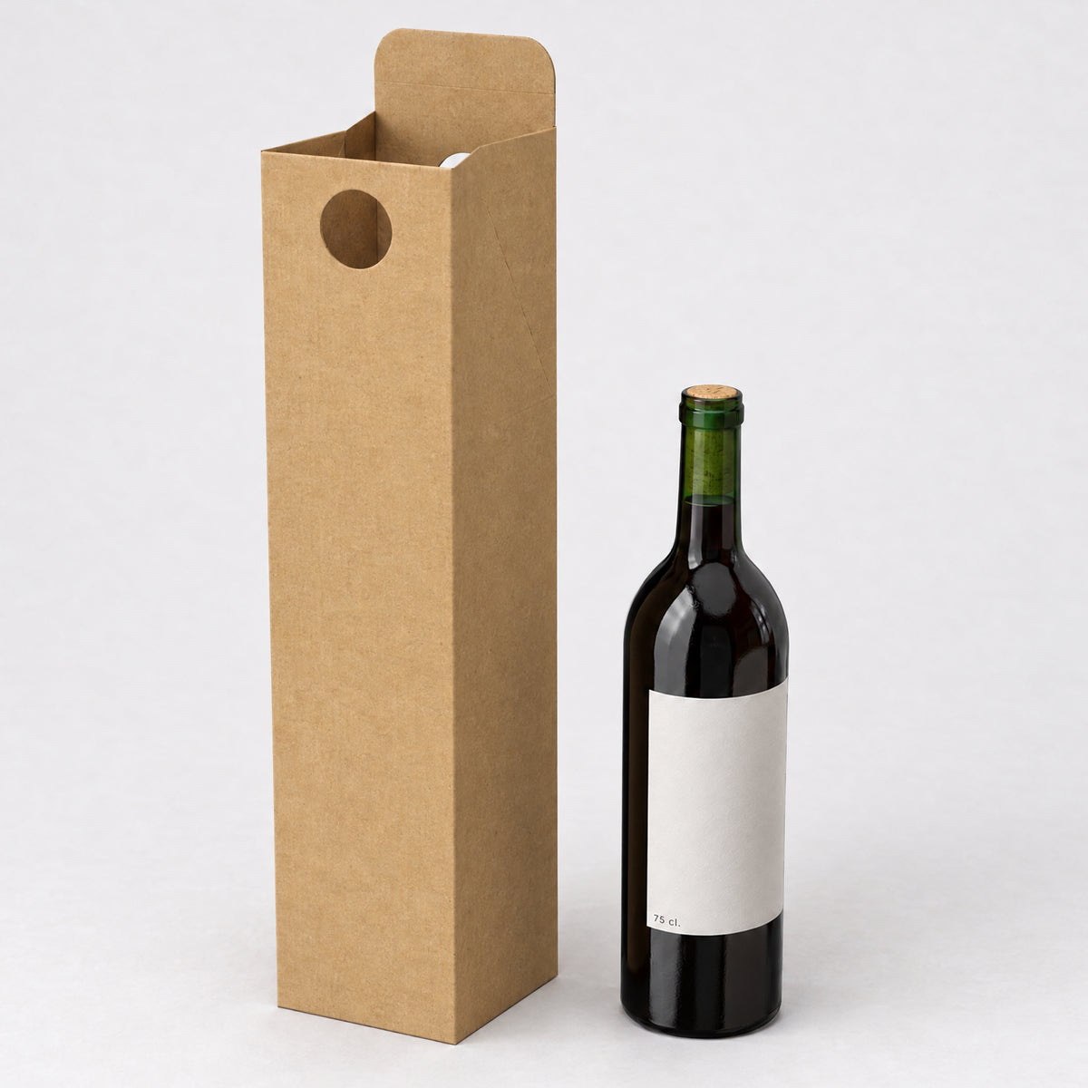 Kartonska kutija za vinske boce 75 cl.