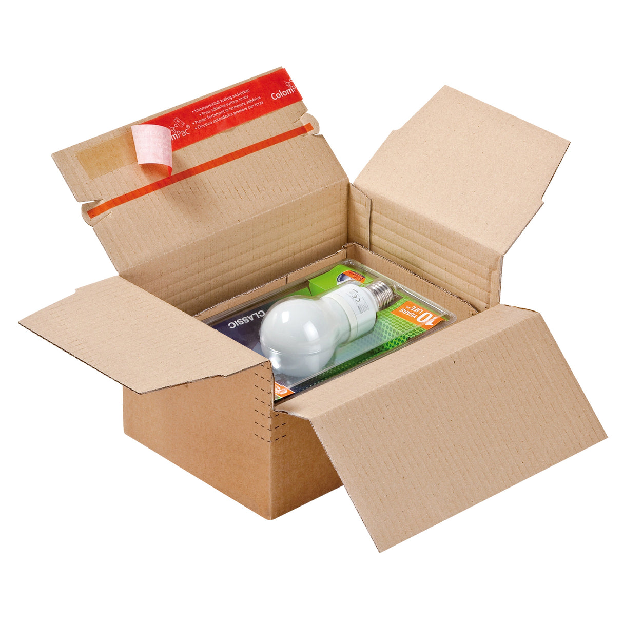 Kartonska kutija promjenjive dubine sa samozatvarajućim zatvaračem za slanje pošiljki