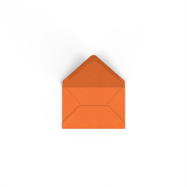 Flame Orange British Made Gummed V-Flap Envelope (62 x 94mm)
