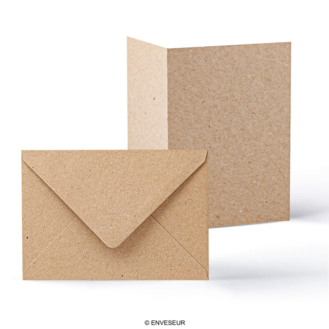 Kraft Cards & Envelopes Pack Manila 165 x 230 x 30 mm
