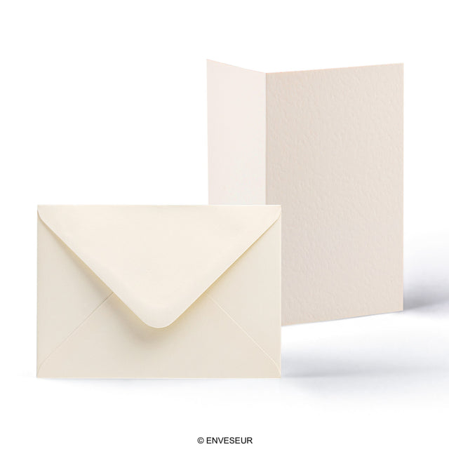 Hammered Cards & Envelopes Pack Ivory 165 x 230 x 30 mm