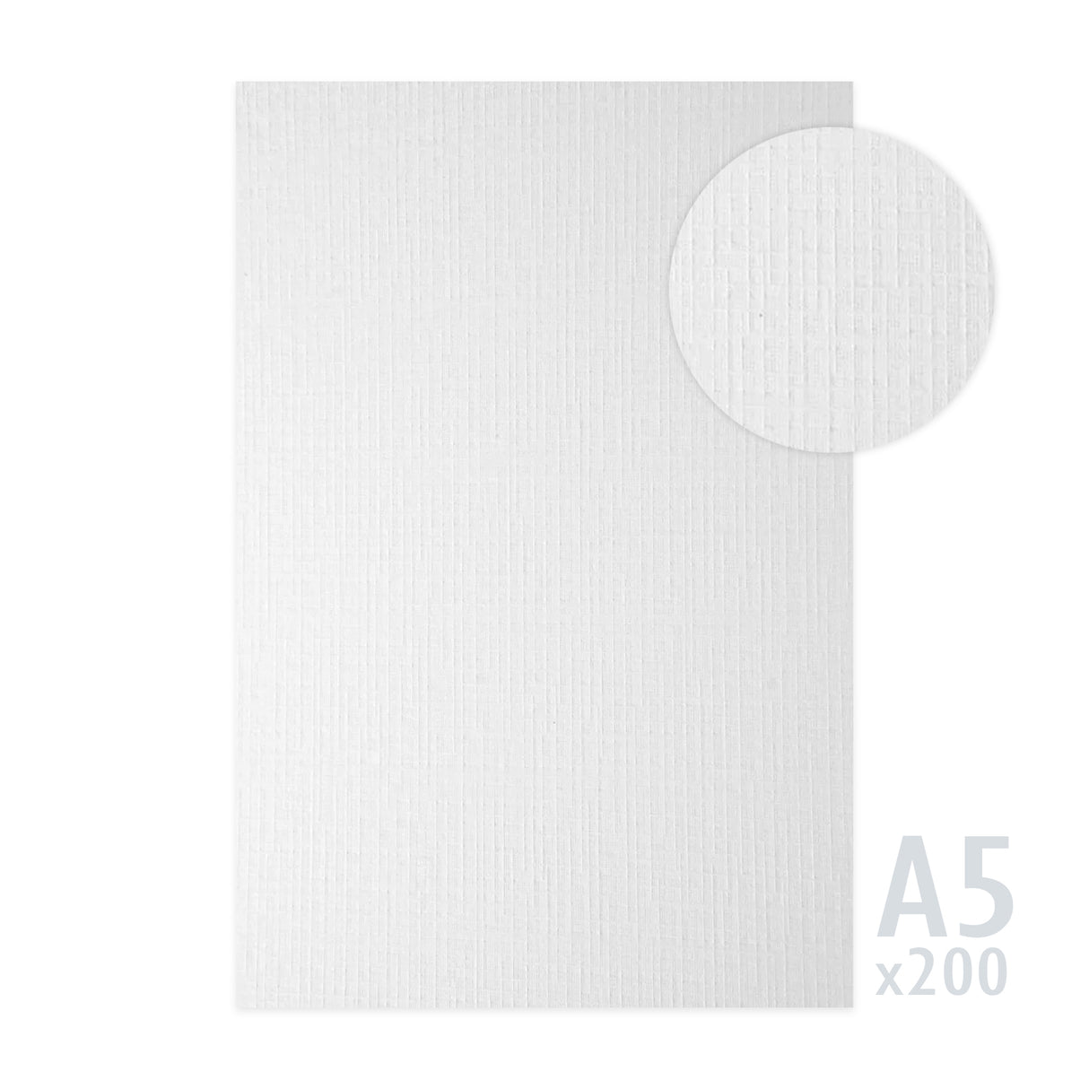 Bijeli papir s rebrastom teksturom 185g/m²