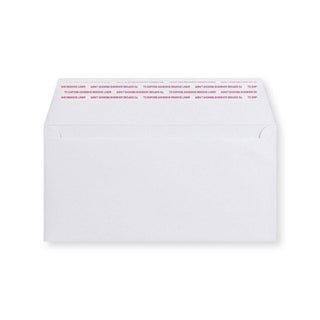 110x220mm DL bijeli novčanik post marka lagana 180gsm Oguliti i brtviti omotnice