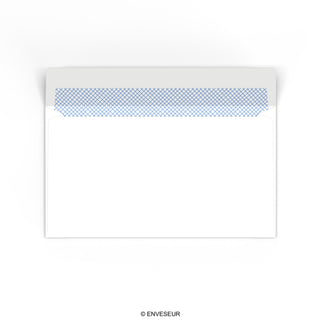 89x152mm bijeli novčanik ravni poklopac gumiran 80gsm neprozirne omotnice