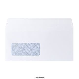 110x220mm DL bijeli novčanik Prozor oguliti i zatvoriti 100gsm Neprozirne omotnice
