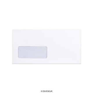 110x220mm DL bijeli novčanik Samozapečaćeni 110gsm sigurnosni prorezi Prozorski neprozirni tkane omotnice
