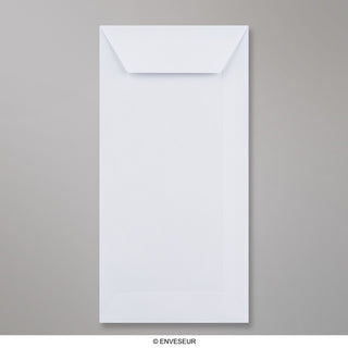 220x110mm DL White Pocket Gummed 90gsm Opaque Wove Envelopes