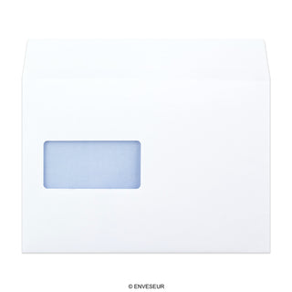 162x229mm C5 Bijeli novčanik oguliti i zatvoriti 100gsm Prozor Neprozirne tkane omotnice