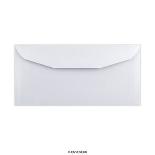 114x235 Bijeli novčanik gumiran običan 90gsm tkane omotnice