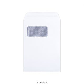 229x162mm C5 Bijeli džep 90gsm Samozapečaćene neprozirne vertikalne omotnice prozora