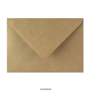 125x175mm smeđi rebrasti novčanik gummed obična 100gsm tkane omotnice
