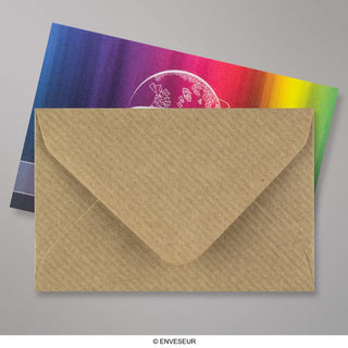 62x94mm smeđi rebrasti novčanik gumiran obična 100gsm tkane omotnice