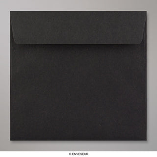 155x155mm Crna kvadratna kora i brtvljenje 120 g/m2 omotnice