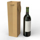 Wine Bottle Gift Bag Manila 89 x 98 x 380 mm Plain