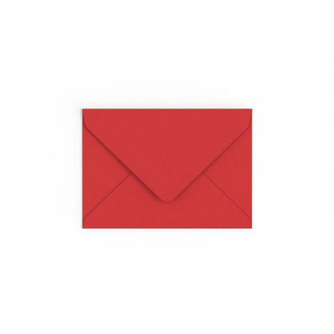 C6 Cherry Red British Made Gummed V-Flap Envelope (114 x 162mm)
