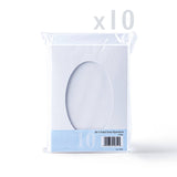 Bijele trostruko preklopne kartice s ovalnim otvorom – pakiranje