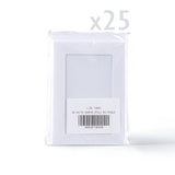 Bijele kartice s reljefnom teksturom i pravokutnim otvorom – pakiranje