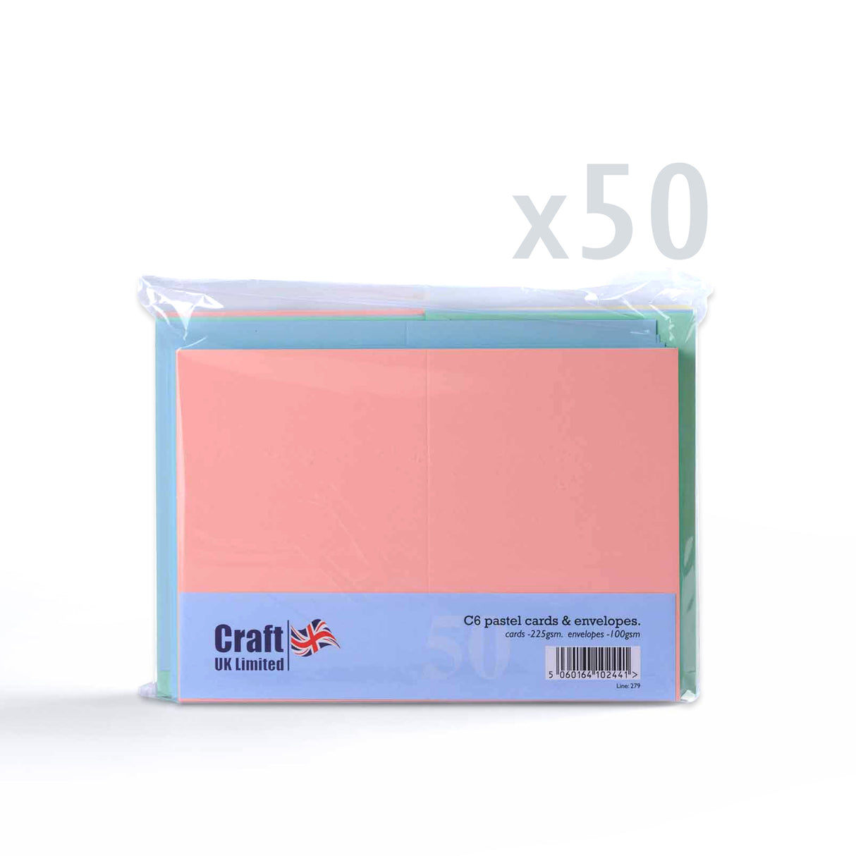 Asortiman pastelnih kartica 225 g/m² i kuverte 100 g/m²