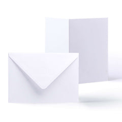 White Smooth Cards & Envelopes Pack White 148x210 mm + 162x229 mm