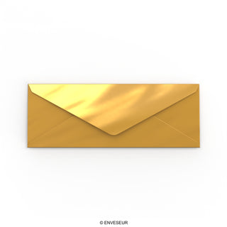 80x215mm kvadratni metalik zlato gumiran obična 100gsm tkane omotnice