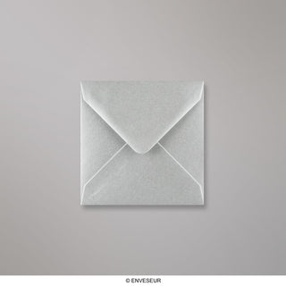 116x116mm Metalik srebrni kvadrat gummed obična 100gsm tkane omotnice