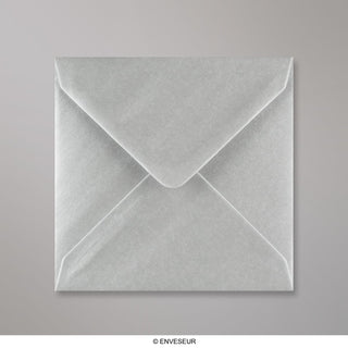 130x130mm metalik srebrni kvadrat gumiran obična 100gsm tkane omotnice