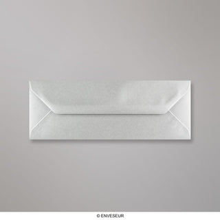 80x215mm metalni srebrni novčanik gummed 100gsm V preklopne omotnice