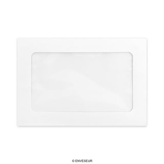 162x229mm bijeli novčanik puni pogled Prozor oguliti i zatvoriti 160gsm omotnice
