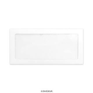 110x220mm bijeli novčanik Full View Prozor oguliti i zatvoriti 160gsm omotnice