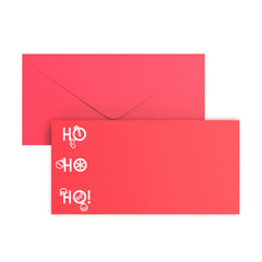 Christmas Envelopes HO HO HO Dark Red 110 x 220 mm (DL) Gummed