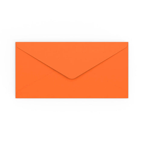 DL Orange Gummed V-Flap Envelope (110 x 220mm)