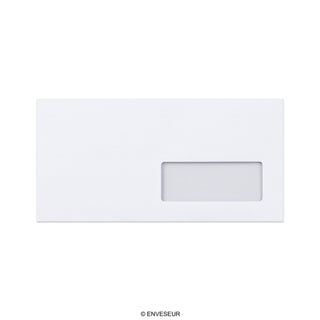 110x220mm DL Bijeli novčanik oguliti i zatvoriti Rh Prozor (35x90mm 18up 19rhs) 120 g/m2 Neprozirne omotnice za sivo pranje