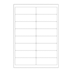 White Adhesive Labels White 99.10 x 34 mm (16 labels)