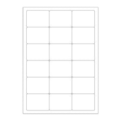 White Adhesive Labels White 63.50 x 46.60 mm (18 labels)