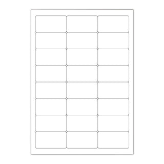 White Adhesive Labels White 64 x 34 mm (24 labels)