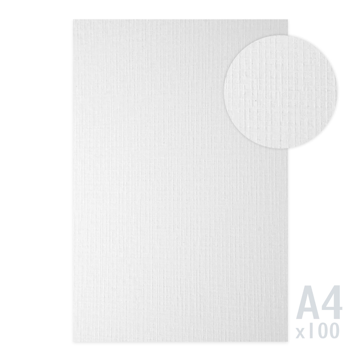Bijeli papir s rebrastom teksturom 185g/m²