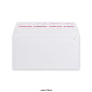 110x220mm DL bijeli novčanik post marka lagana 180gsm Oguliti i brtviti omotnice