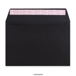 162x229mm C5 Crni novčanik Post Marque lagani 180gsm Ogulite i zatvorite omotnice