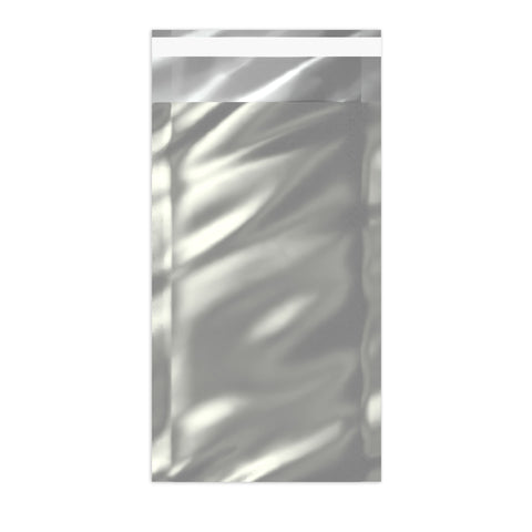 Metallic Finish Foil Bags Silver 229 x 114 mm