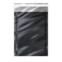 Metallic Finish Foil Bags Black 229 x 162 mm (C5)