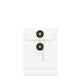Coloured envelopes with string and washer closure White + Black 162 x 114 mm (C6)