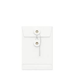 Coloured envelopes with string and washer closure White 162 x 114 mm (C6)