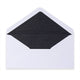 Paper Lined Envelopes White + Black Fancy Paper 110 x 220 mm (DL)